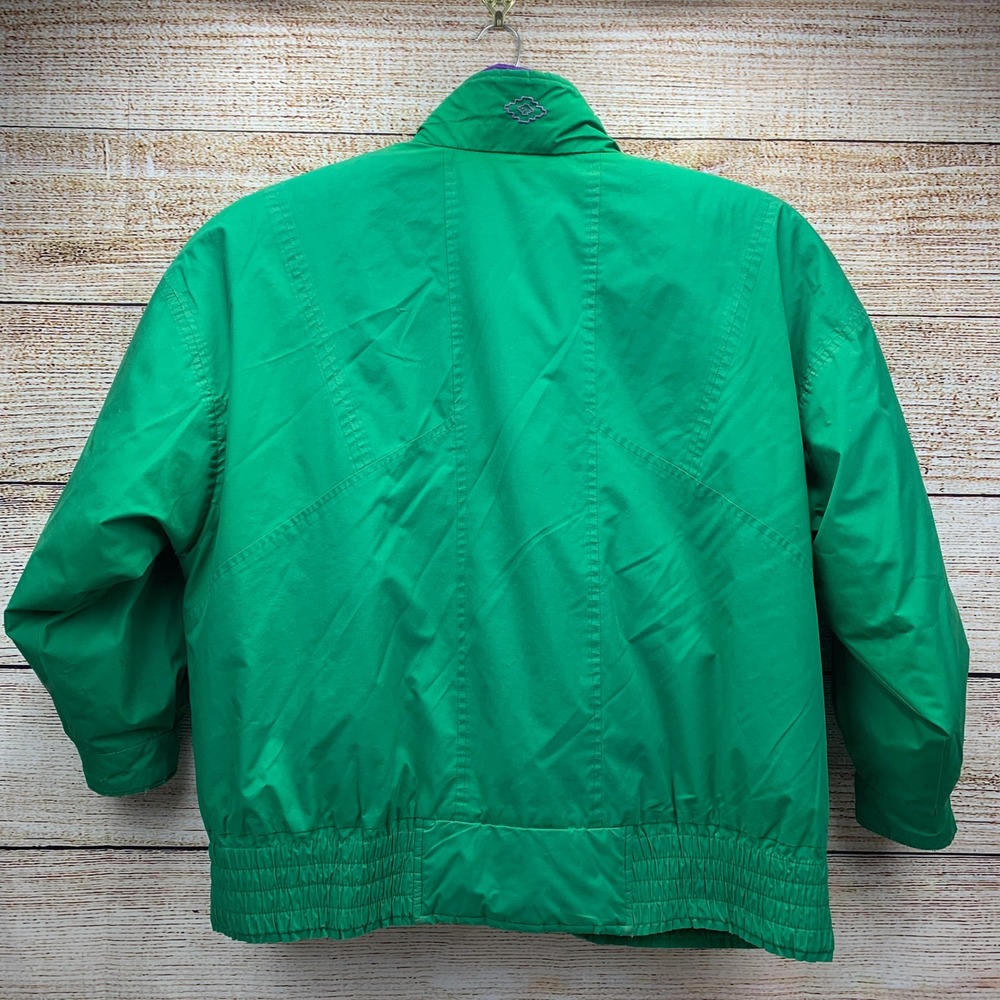 Vintage 80s‎ London Fog Jacket XL Multicolor Aztec Pattern Removable Liner - Picture 2 of 11